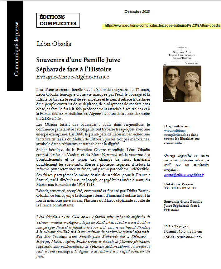 CommCommuniqué de Presse